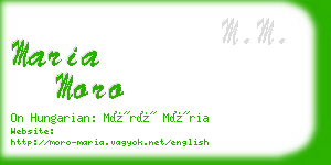 maria moro business card